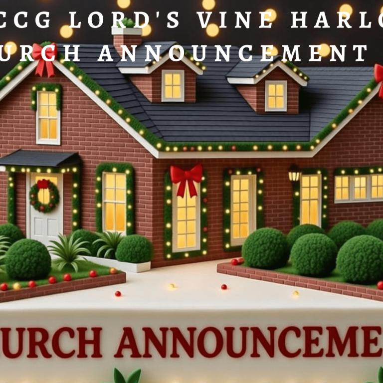 CHURCH ANNOUNCEMENT